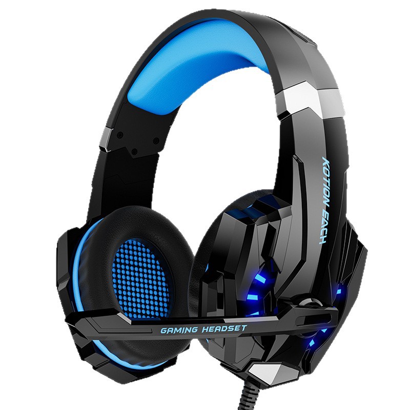 因卓G9000头戴式耳机电竞游戏台式电脑有线吃鸡听声辨位带麦克风