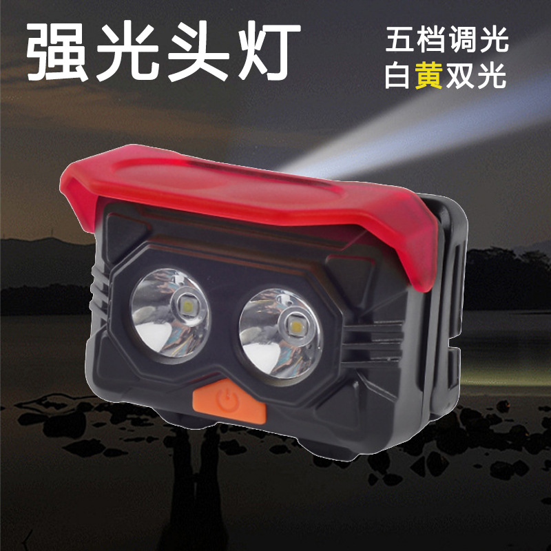 High-power COB headlamp, long-lasting lithium battery, high-intensity portable head-mounted night riding lamp, fishing headlamp, specially designed for outdoor use Application Scenario