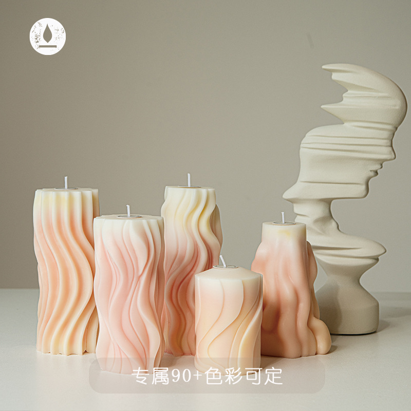 跨境热销爆款梦幻的色彩蜡烛香薰造型蜡烛家居装饰摆件伴手礼批发