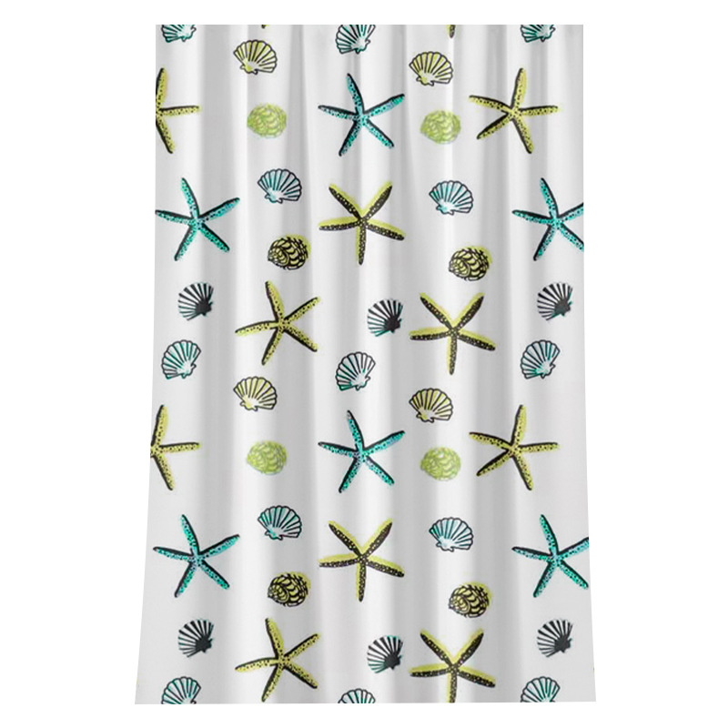 浴帘/浴帘隔断帘/气泡膜/洗手间防水布/跨境白底实物图