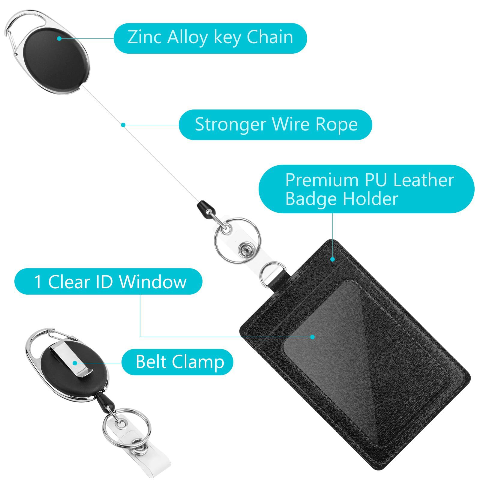 Cross-border double-layer PU leather card holder, retractable imitation pickup truck case, brand card holder, retractable work ID card holder, work ID card details Picture