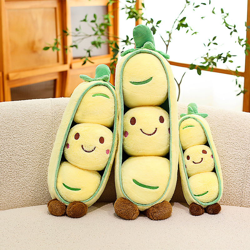 A new cute and creative soothing pea doll, a plush toy for sleeping and holding a girl's birthday gift pillow Application Scenario