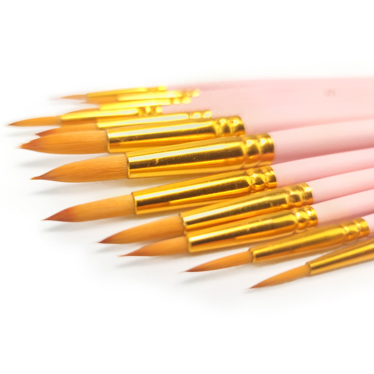 Yalong Cross-border best-selling artist paintbrushes, plastic handle paintbrushes, and colorful children's art paintbrushes Specification image