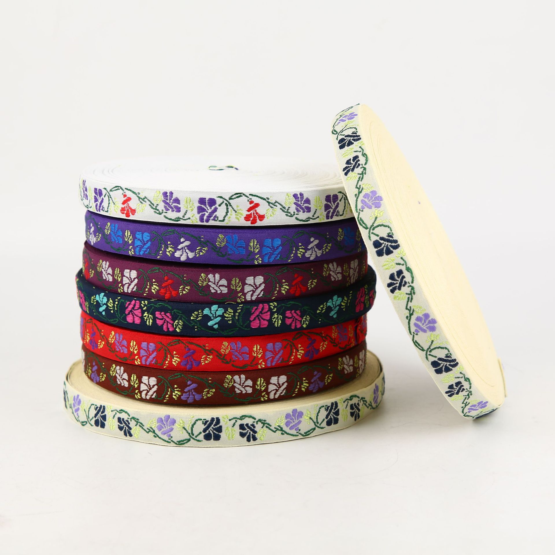 2 cm estilo étnico bordado jacquard correas arco correas adornos para el pelo tocados material caja de regalo cinta de embalaje details Picture
