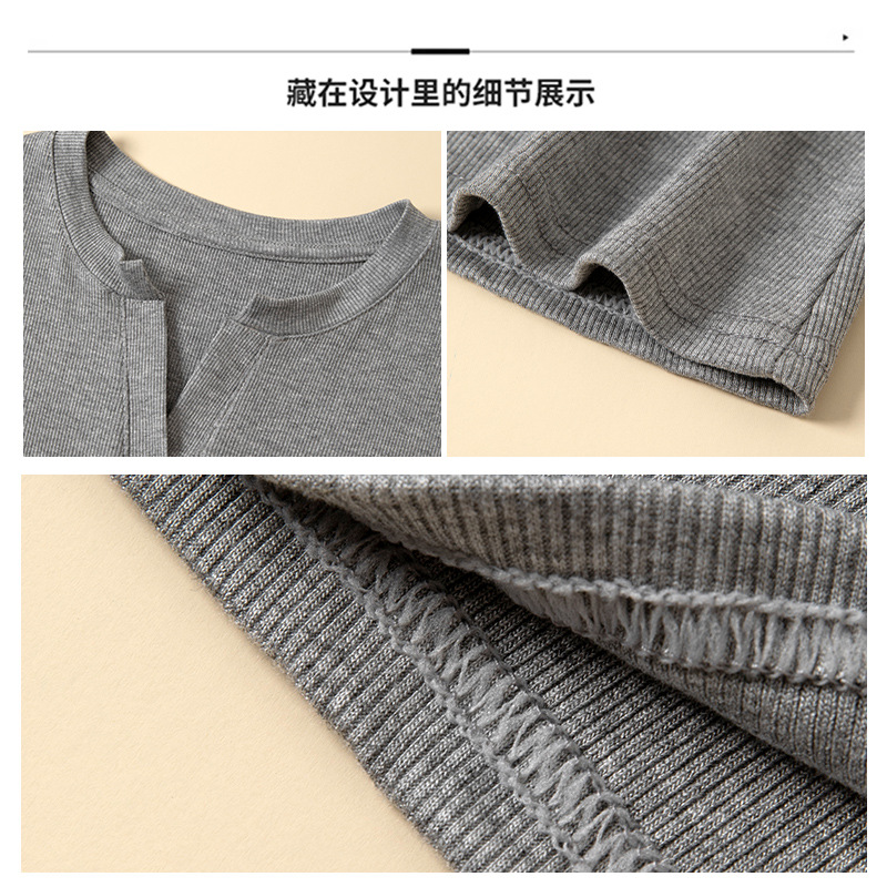 K2301v-neck base layer T-shirt for women in early autumn and winter, with a slim and slimming silhouette, paired with a stylish and spicy long-sleeved top Application Scenario