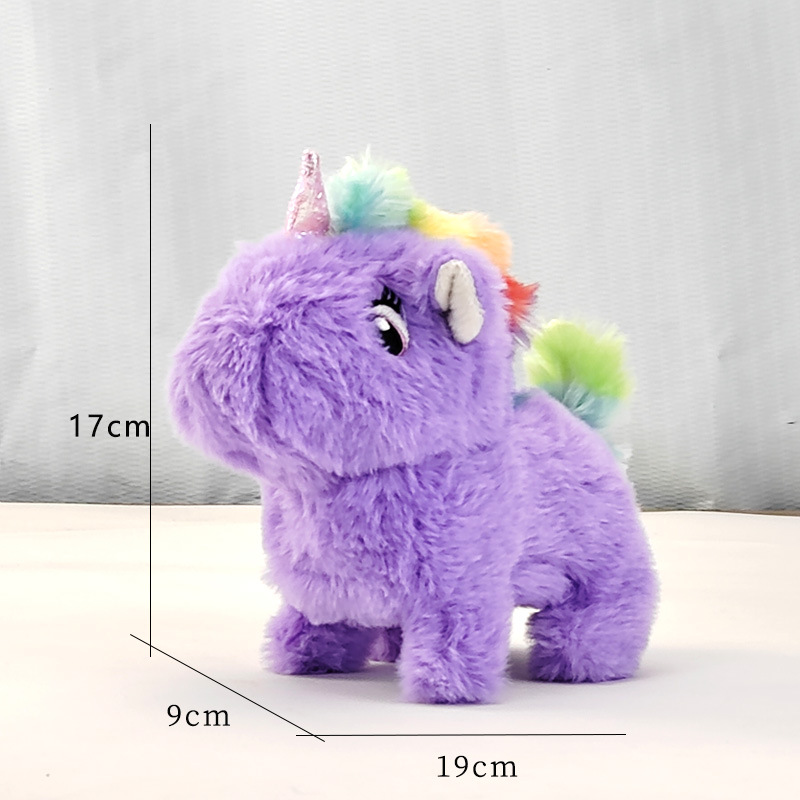 Cross-border new product: Unicorn electric plush children's toy, Angel Unicorn electronic pet doll toy Specification image
