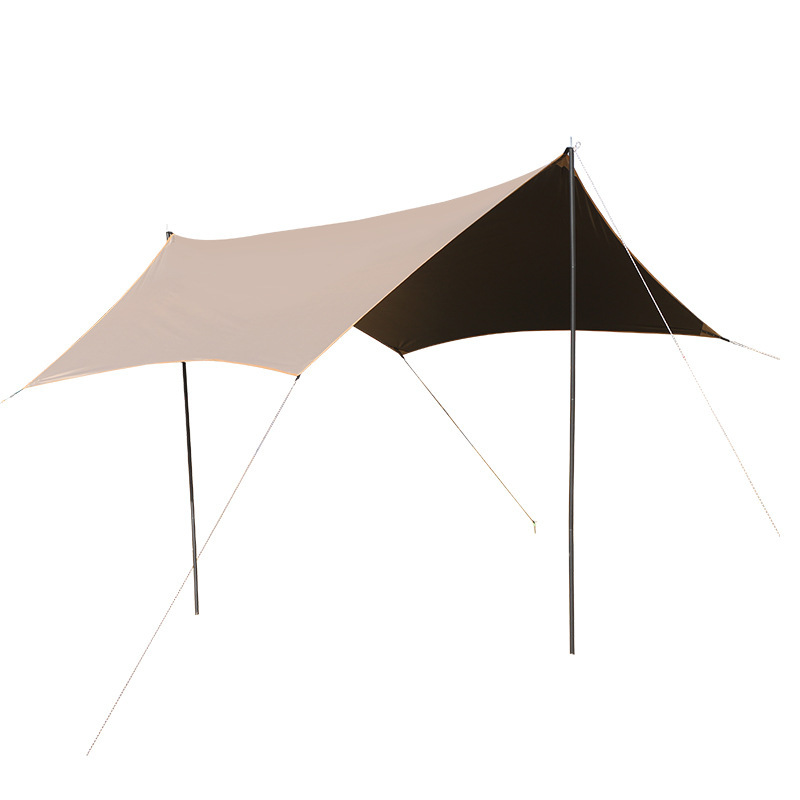 Wholesale of outdoor leisure camping canopies with silver coating and thick black rubber, sun-protective coating, camping pergolas and sunshades Item Picture