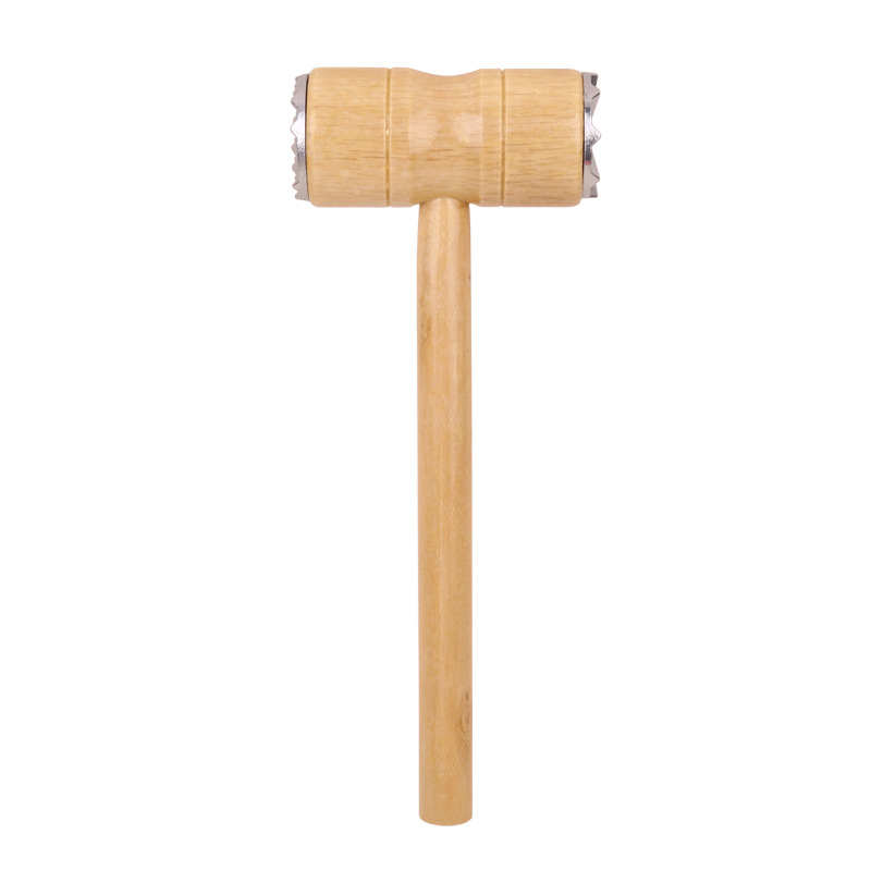 Wholesale multi-functional double-sided wooden-handled meat hammers, steak hammers, sword-breaking wonders, household manual practical small tools Item Picture