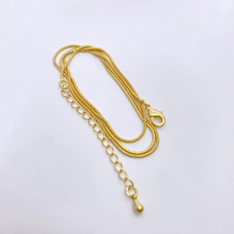 DIY jewelry snake chain finished products, copper material, long-lasting color retention, electroplated fine chain finished products wholesale Specification drawing