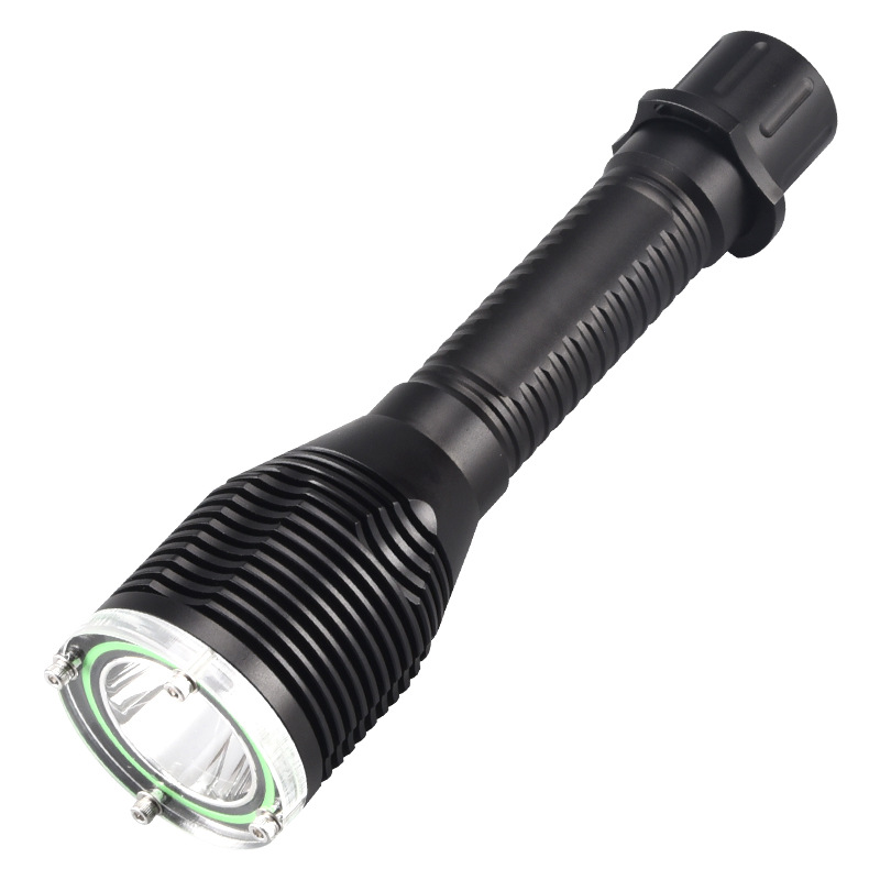 The new cross-border t40 high-intensity flashlight is a dual-purpose water and land charging fixed-focus ipx8 professional diving photography flashlight Item Picture