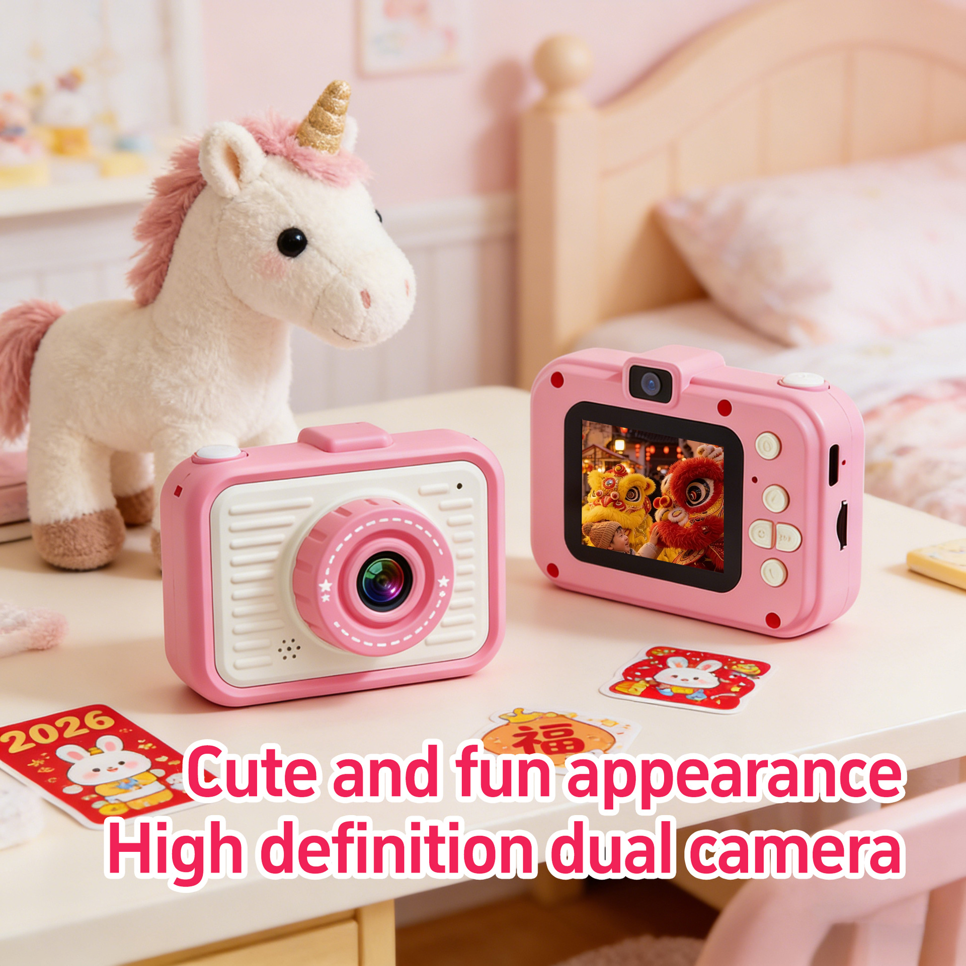 Sanrio Color Unicorn Children's Camera Mini Digital Camera details Picture
