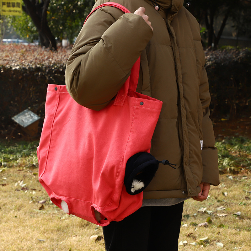 Rongka Pet Cross-border Travel Pet Bag, Portable crossbody large capacity breathable cat Bag backpack, hand-held one-piece cat walking bag, portable cat bag details Picture