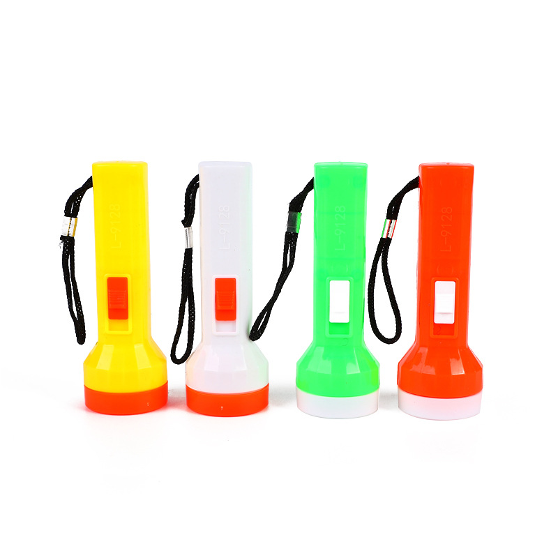 Linterna de plástico para niños stand de piso linterna multicolor luz brillante regalo práctico llavero brillante colgante Item Picture