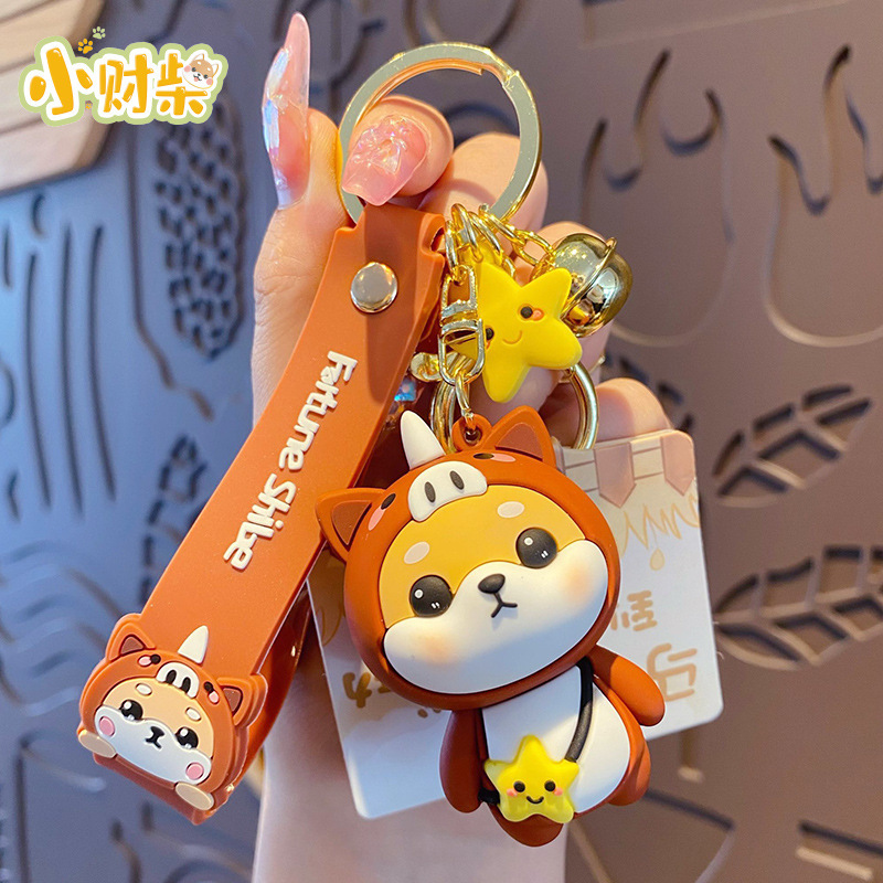 New Year Cartoon 12 zodiac Little Horse silicone keychain Creative zodiac horse pendant for the Year of the Horse mascot gift