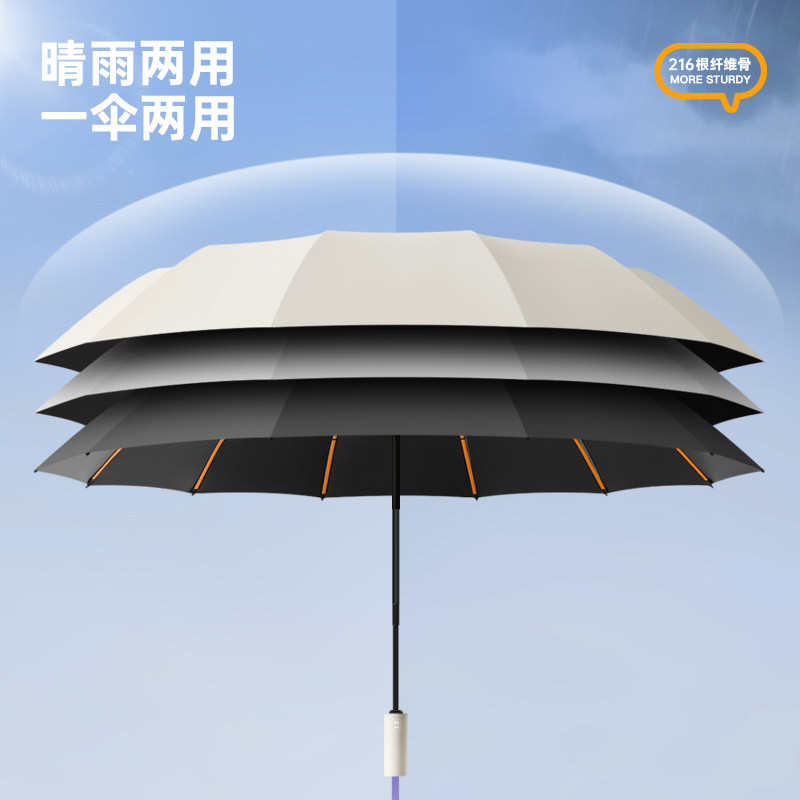 Hengdun Black Fully automatic folding umbrella, sun umbrella, Super large umbrella Application Scenario