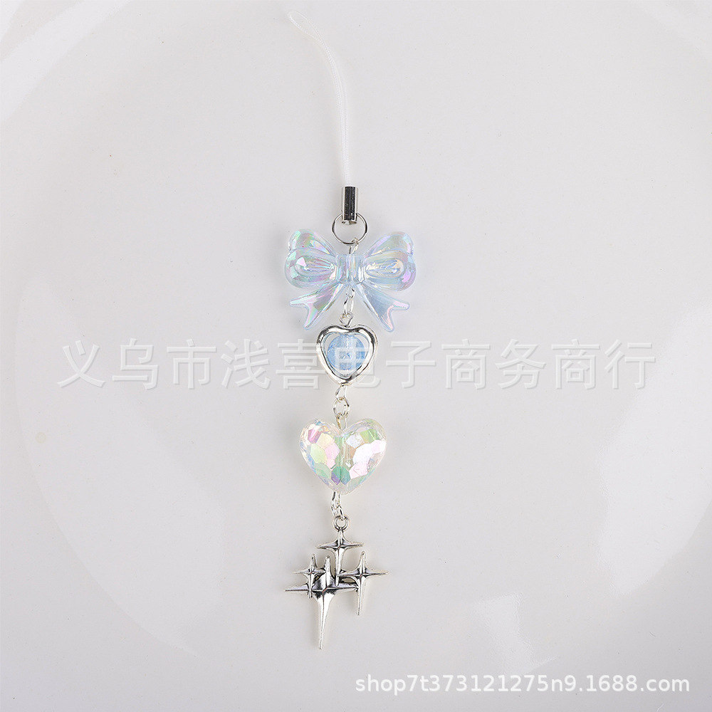 Original moon, stars, clouds, heart-shaped mobile phone chain, cute Guben chain, Guben pendant, card book, bag, pendant and decoration