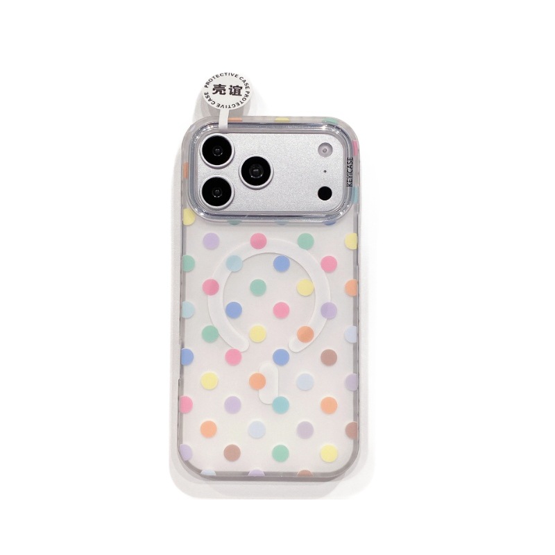 Color punto de onda color aplicable iPhone17proMax magnético succión caso del teléfono apple 16 girly scrub anti-caída caso Item Picture