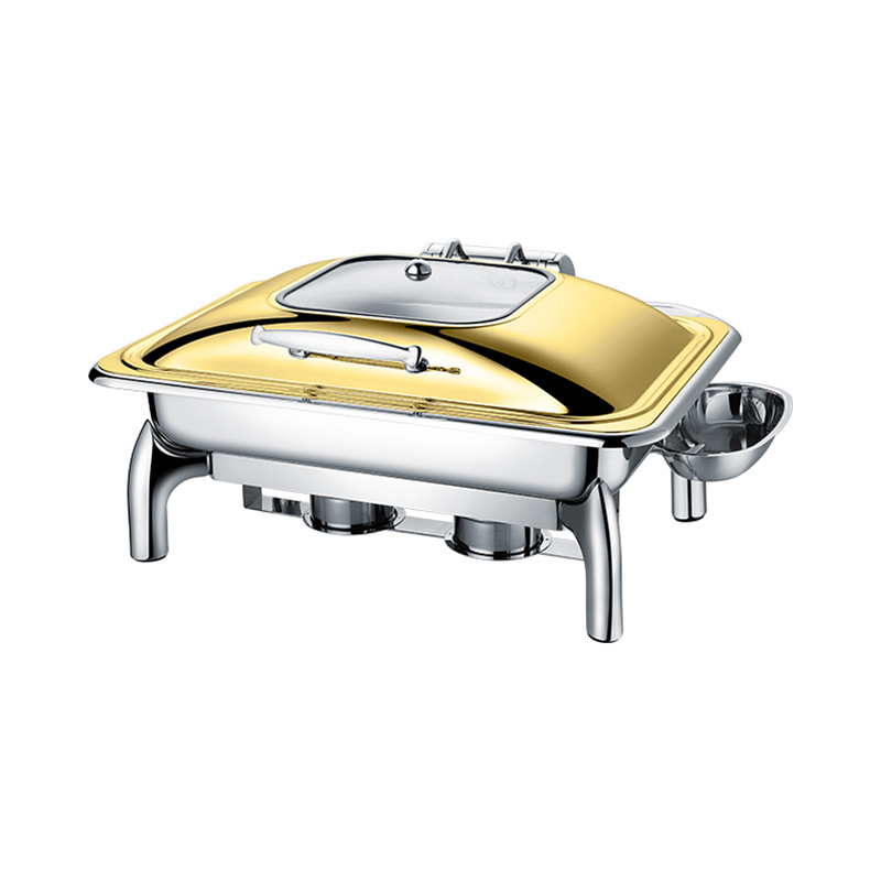 Visible rectangular mechanical buffer hydraulic glass-covered buffet stove, insulated stove, self-service breakfast stove for commercial use