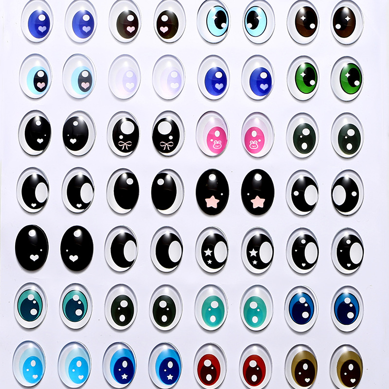 Plush toy accessories, simulated eye patches, diy dolls, flat, round, oval, glass, animal eyes, vertical pupils details Picture