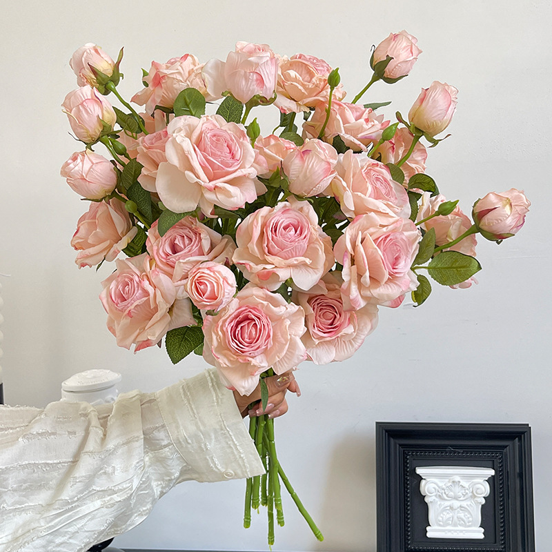 仿真花DIY发饰配件/仿真花/5朵塑膠花/假花/假花批发产品图