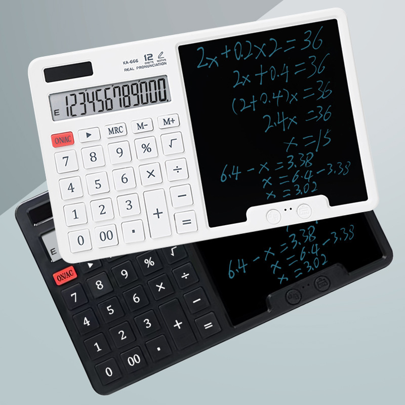 True solar 12-digit handwritten calculator, high-end gift, sample customization, business accounting special student calculator