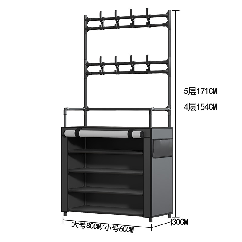 6604B Multi-layer shoe and hat rack, storage rack, shoe storage rack, dust-proof shoe rack Item Picture