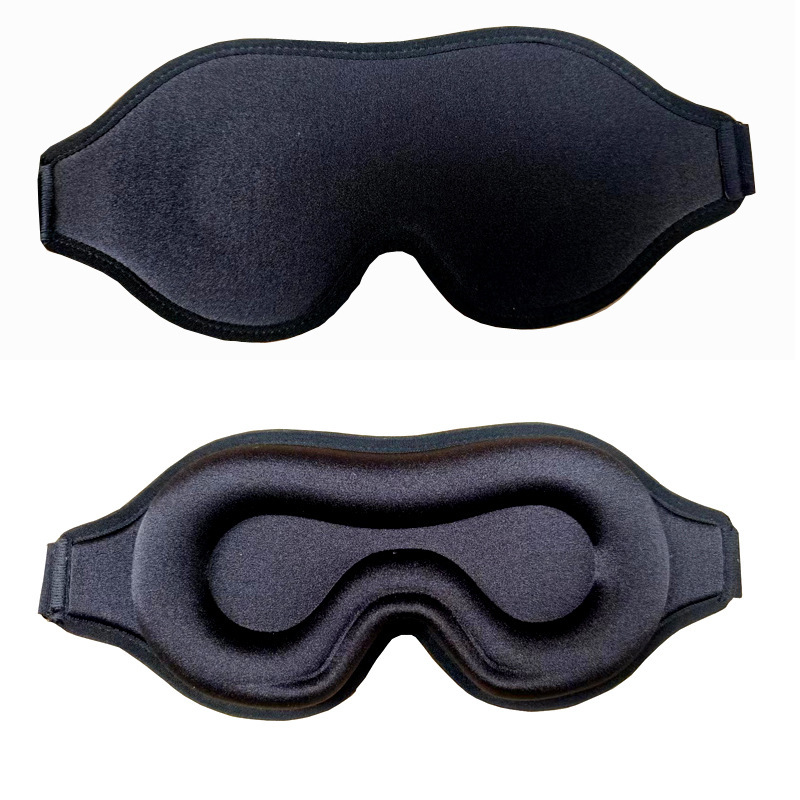 跨境透气立体3d眼罩睡眠防光莱卡冰丝办公午睡旅行护眼罩logo厂家