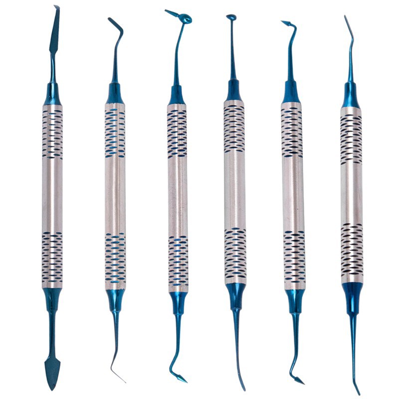 Cross-border exclusive dental resin filler set of 6 pieces, medical oral combination tools, dental restoration tools Item Picture
