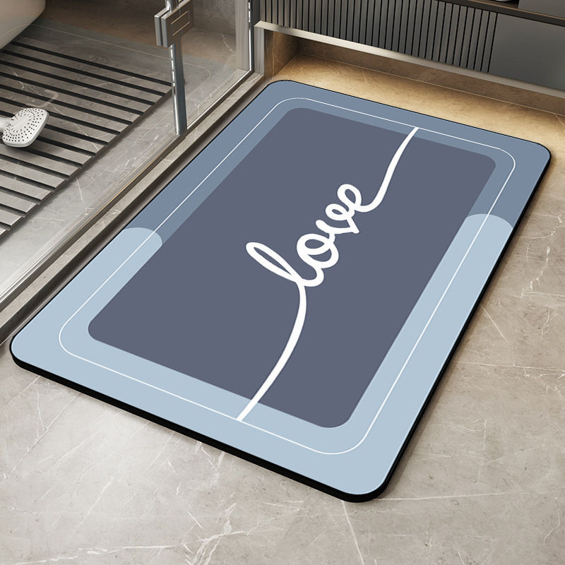 Modern and simple diatom mud floor MATS, household water-absorbing, quick-drying and dirt-resistant floor MATS, anti-slip and wear-resistant floor MATS at the bathroom door Application Scenario