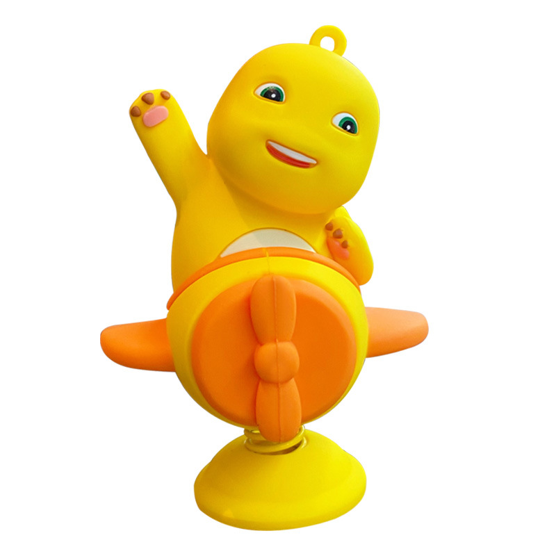 正版奶龙汽车摆件创意解压摇摇乐车用电动车装饰摆件可爱内饰摆件                              白底实物图