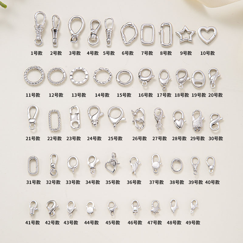 diy copper-plated 18K real gold handcrafted special-shaped lobster clasp accessories wholesale color-preserving keychains, beaded bracelets Application Scenario