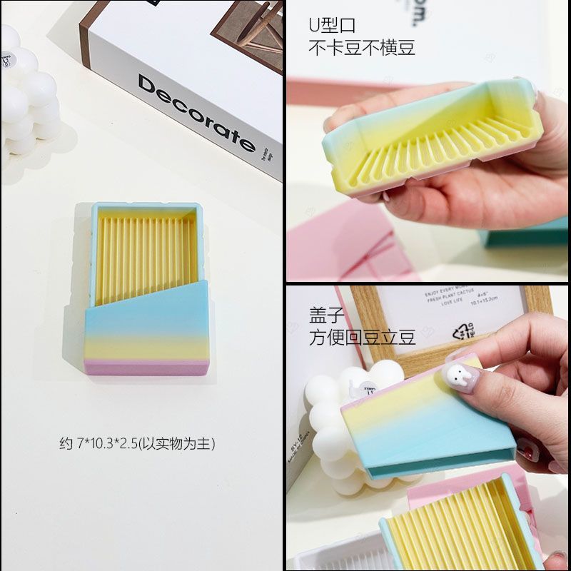 Best-selling 3d printed bean spatula chocolate bean building tool, cute and adorable cube bean building tool Specification image