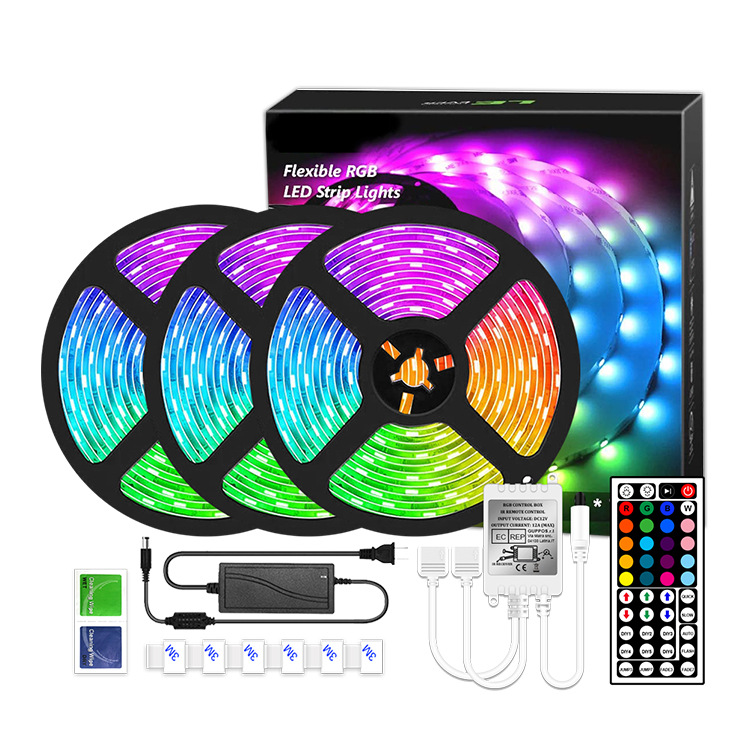 Intelligent color LED light strip roll remote control power adapter, light strip flash light strip, led light strip product packaging box Item Picture