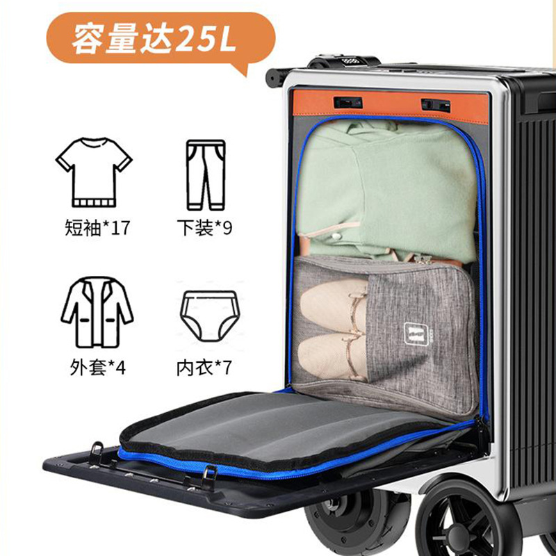 The LEGWING 20-inch smart electric suitcase can be ridden and used as a carry-on travel trolley details Picture
