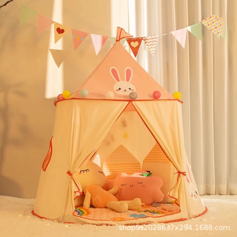 跨境专供新款儿童游戏屋厂家直销印第安人帐篷蒙古包现货一件代发细节图