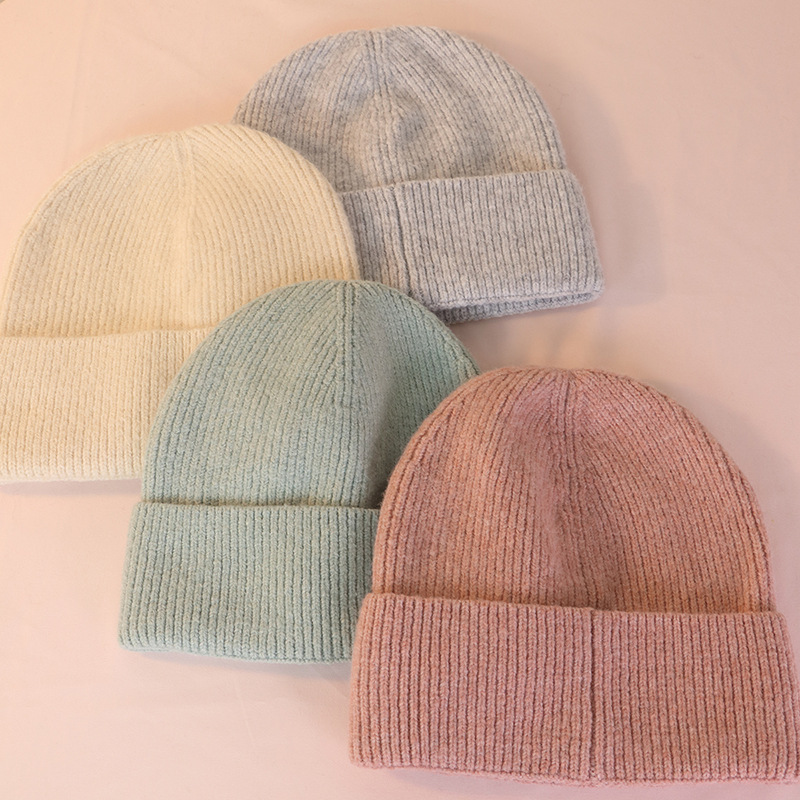 Wholesale of new wool women's hats for autumn and winter, winter warmth, woolen hats, versatile cold hats and knitted hats, cross-border Specification image