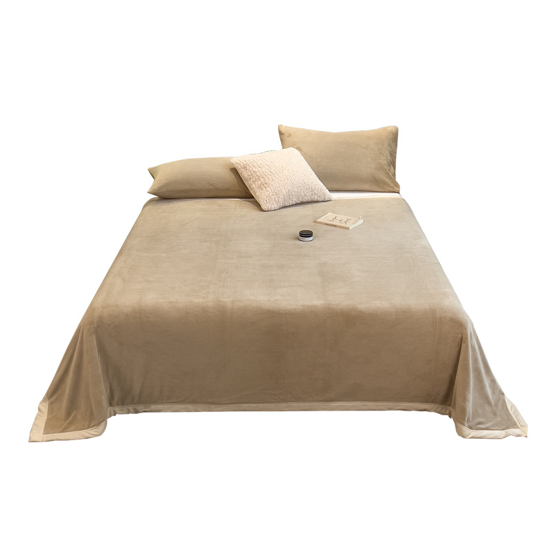 Wholesale of double-sided milk fleece thickened blanket, 100x150x200cm solid color style office nap blanket Item Picture