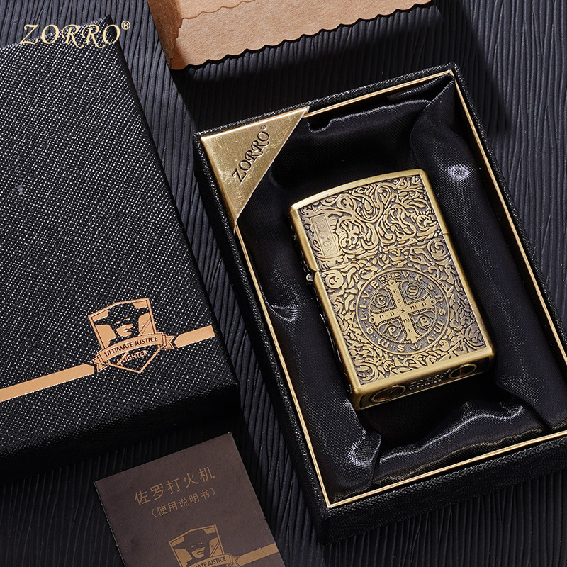 ZORRO ZK26 Constantine Retro embossed kerosene Lighter, an old-fashioned creative and trendy gift lighter for men Application Scenario