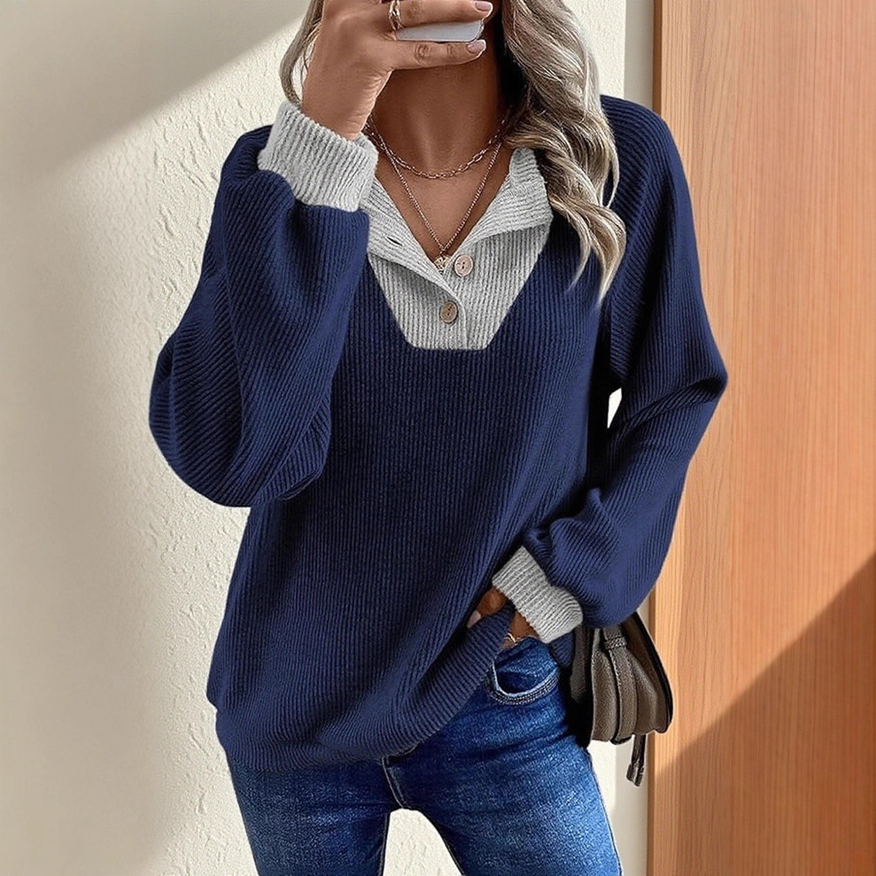 European and American casual loose off-the-shoulder long-sleeved top for women 2025 winter new style multicolored ribbed pullover knitted sweater for women Application Scenario
