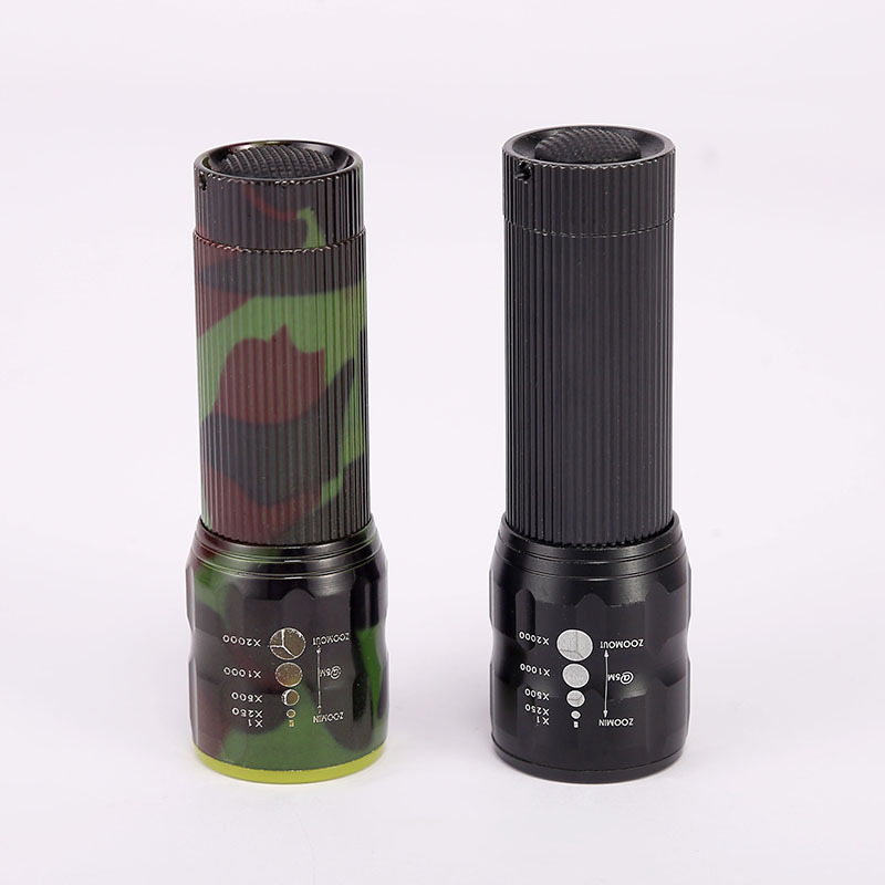 便携可伸缩调焦手电筒户外登山野营强光手电跨境外贸远射LED电筒