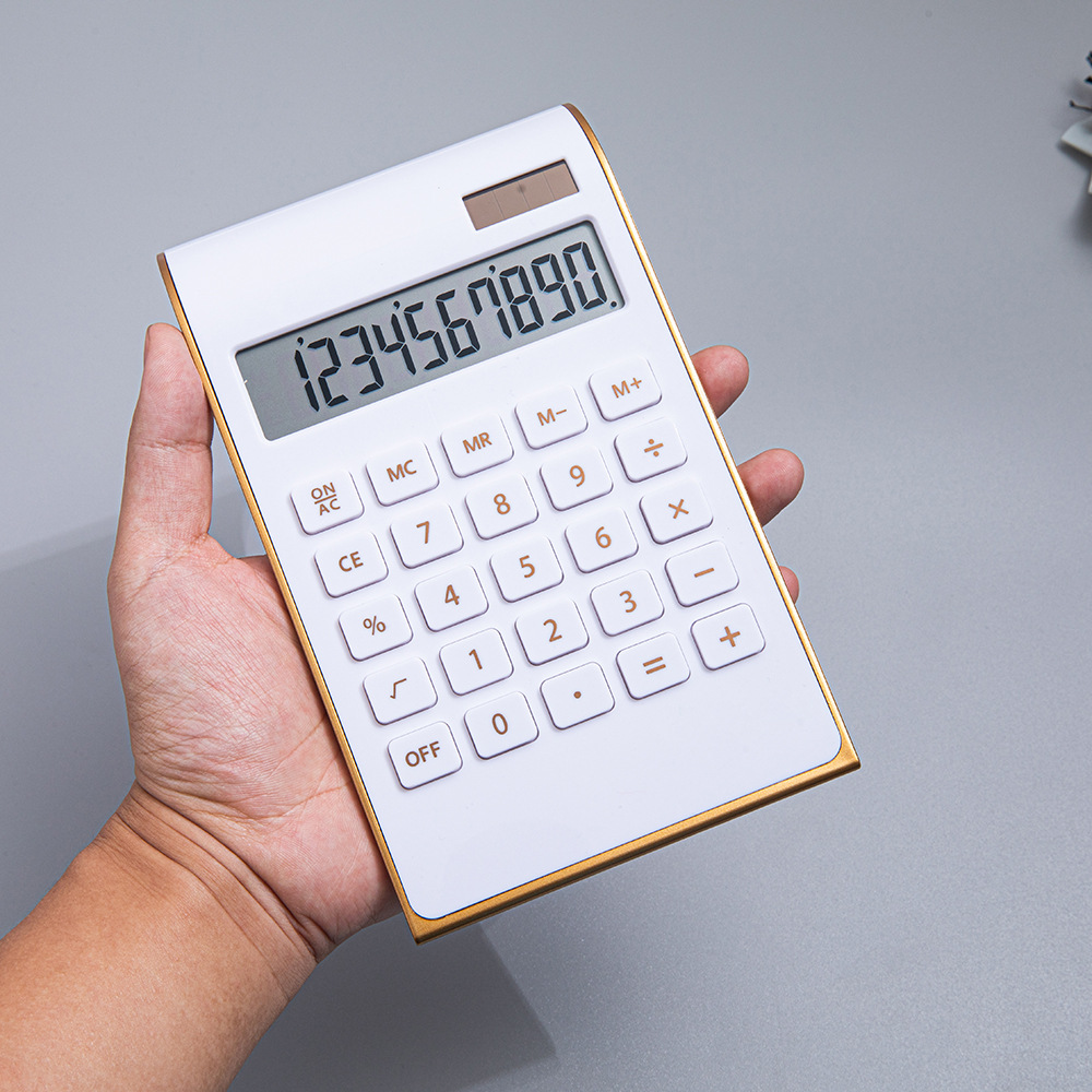 Customizable logo 12-digit dual-power solar gift desktop, student finance office, fashionable calculator manufacturer Specification image
