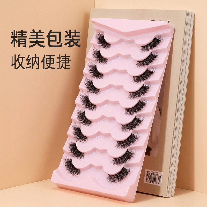 欧美狐系斜飞半眼睫毛浓密卷翘自然眼睫毛跨境 Specification image