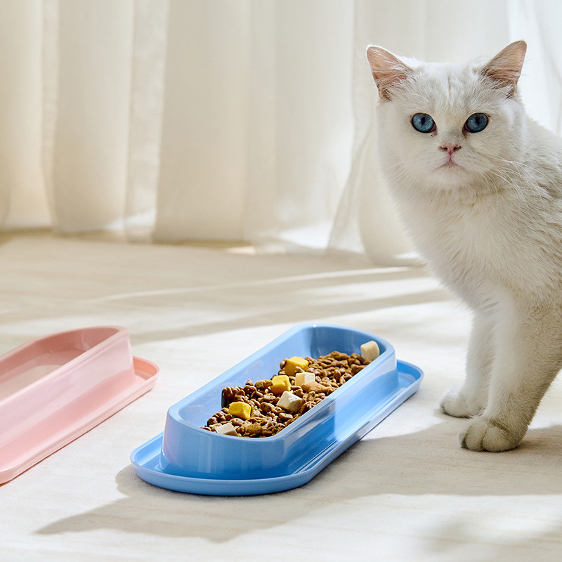 Cuencos de gato extendidos múltiples comidas de gato cuencos para mascotas cuencos de comida de gato de tira larga para gatos adultos cuencos de comida para gatos jóvenes cuencos de agua cuencos de gato al por mayor Specification image