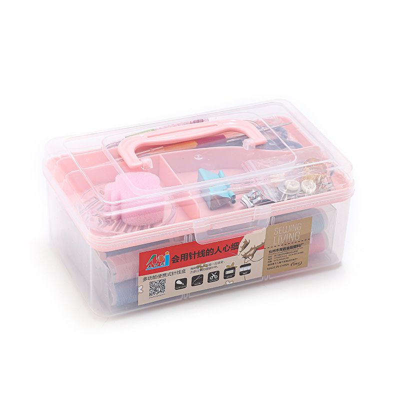 Treasure Box Sewing Kit, Home and household Creative Sewing Bag, Sewing storage and Organization Box, Hand sewing and mending set Item Picture