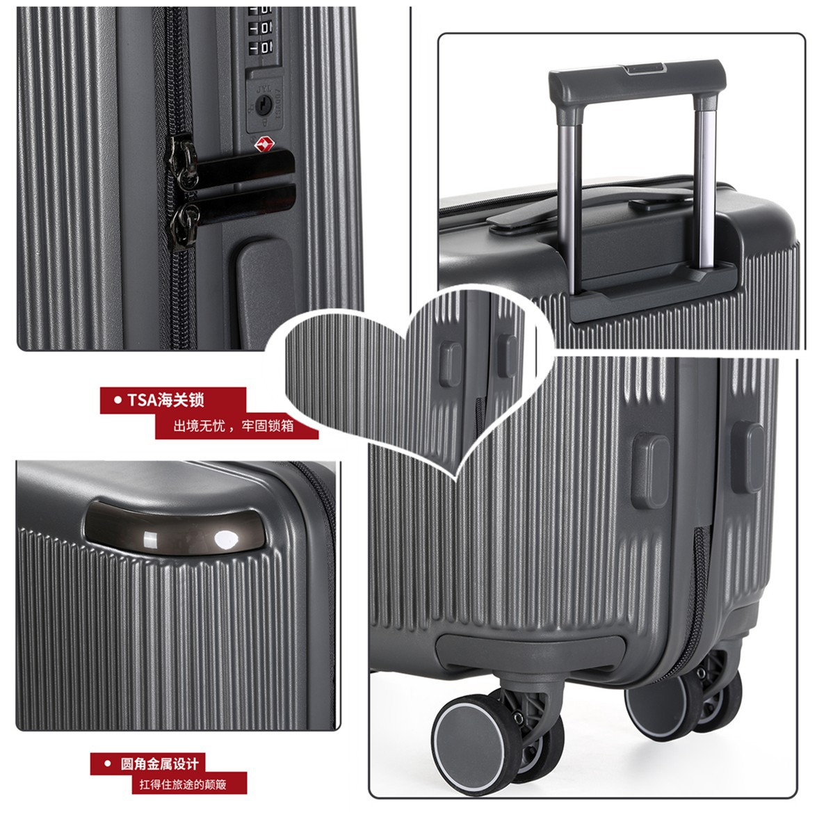 Kay cruiser 100%PC clásico patrón vertical caso de viaje puede ser embarque pullrod caso de equipaje de contraseña de rueda universal 20 "28" details Picture