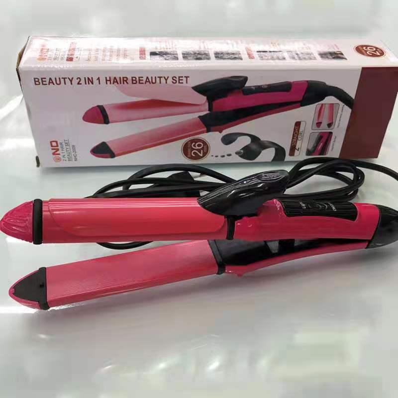 nova2009, a dual-purpose straight and curly hair straightener with built-in bangs and an electric curling iron for short hair