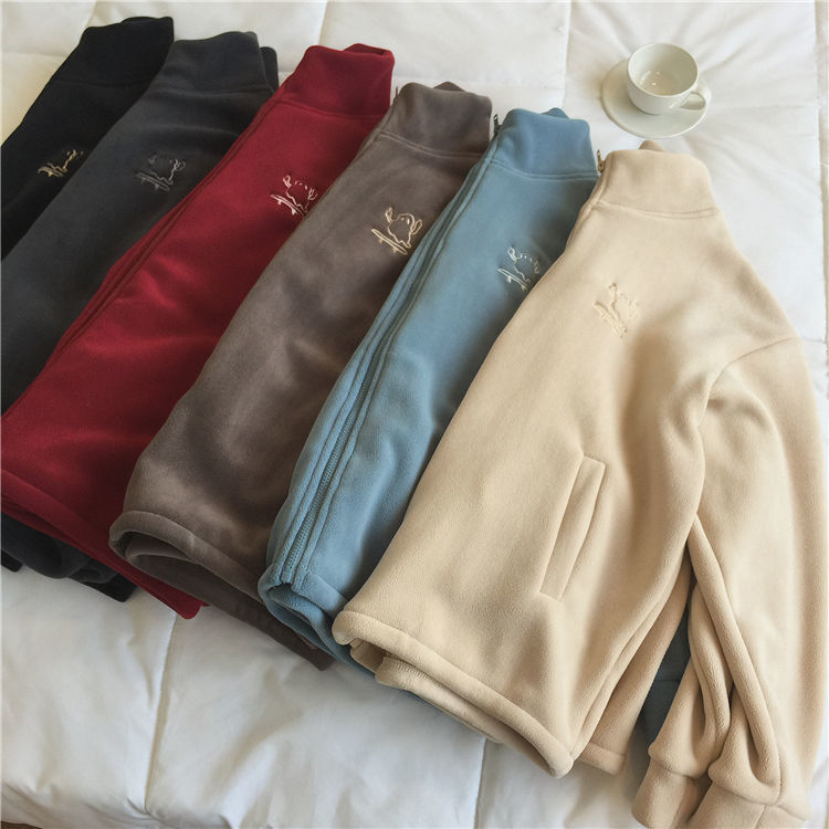 Winter creamy fleece jacket for women's autumn and winter, lambskin and fleece sweatshirt, new style 2025 Specification image