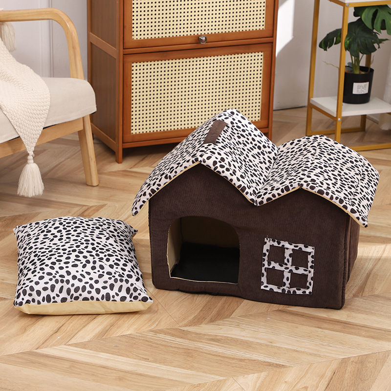 Winter fleece and thickened pet beds, dog beds, universal plush floor MATS for cats and dogs, warm long-haired round beds in stock for wholesale Specification image