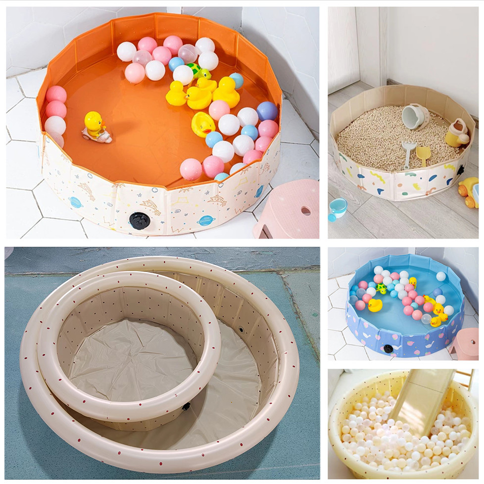 Wholesale of children's bouncy ball pool game fences, outdoor and indoor ocean balls, infant and toddler folding water play toy pools Specification image