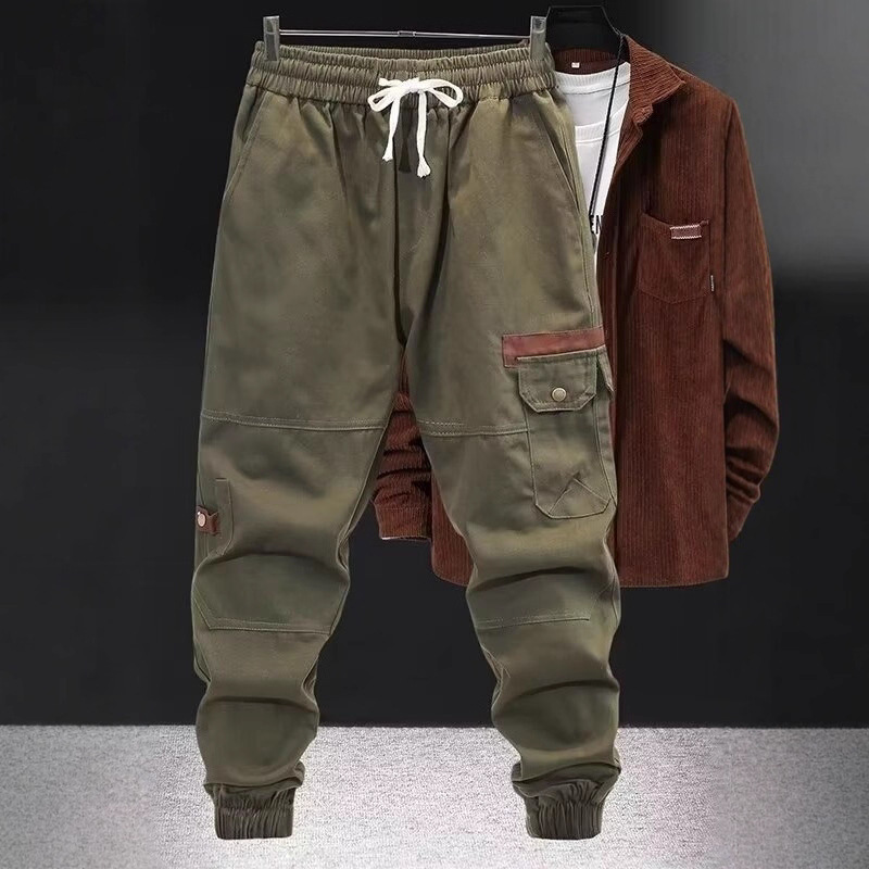 Retro American men's autumn and winter heavyweight workwear long pants, trendy Hong Kong-style versatile loose, tight-fitting Harem pants for men Application Scenario